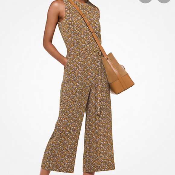 MICHAEL KORS Dungarees Sleeveless Jumpsuit - Picture 1 of 7